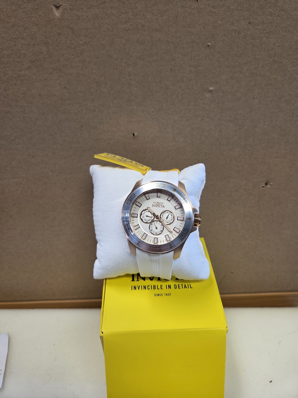 Invicta Men's White and Rose Gold Sport Chronograph Watch #30111